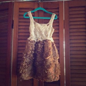 Brown rose dress